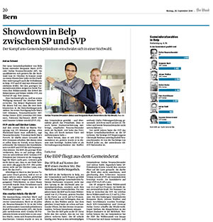 Showdown in Belp zwischen SP und SVP